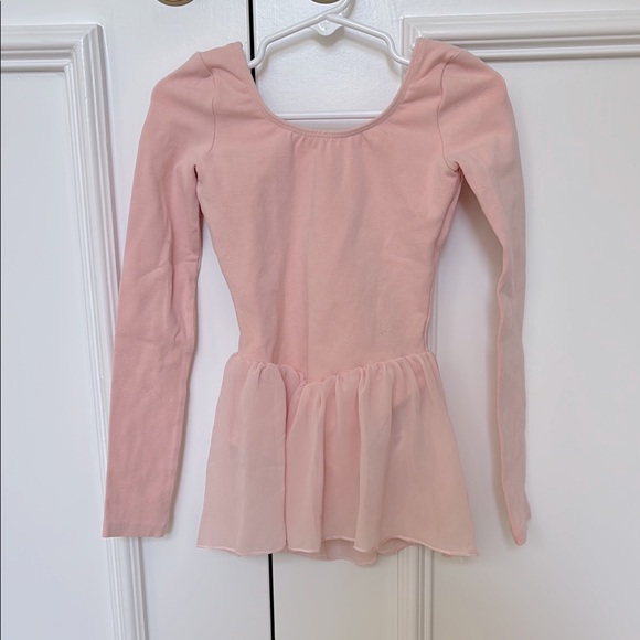 Bloch Light Pink Long Sleeve Skirted Leotard for Little Girls - Picture 1 of 7